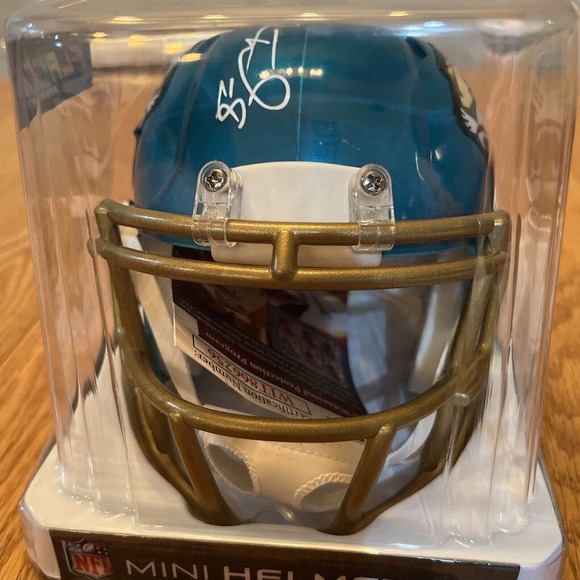nfl autographed mini helmets Flash Jaguars Fred Taylor jsa certified - Picture 5 of 7